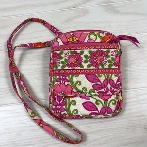 Vera Bradley pink floral crossbody bag quilted